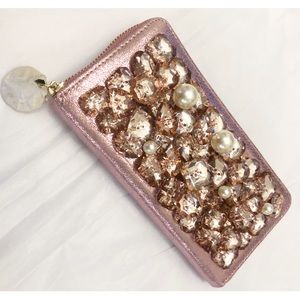 Deux Lux Rose Gold Beaded Wallet